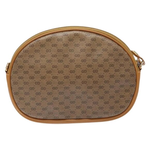 GUCCI Micro GG Supreme Shoulder Bag PVC Beige Gold Auth BA5021 - Picture 4 of 16